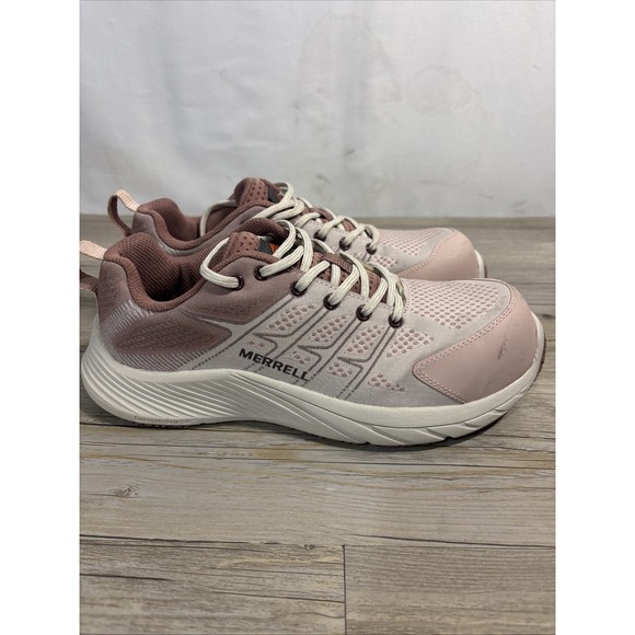 Merrell Shoes - Women's Merrell Moab Flight 7.5 Pink Composite Toe Safety Shoe J005234